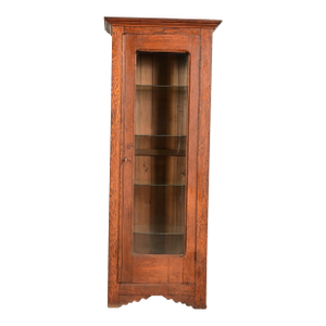 Antique Mission Oak Arts & Crafts Bookcase Cabinet, Circa 1910