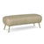 Wood Regina Andrew Beretta Leather Bench, Cappuccino For Sale - Image 7 of 7