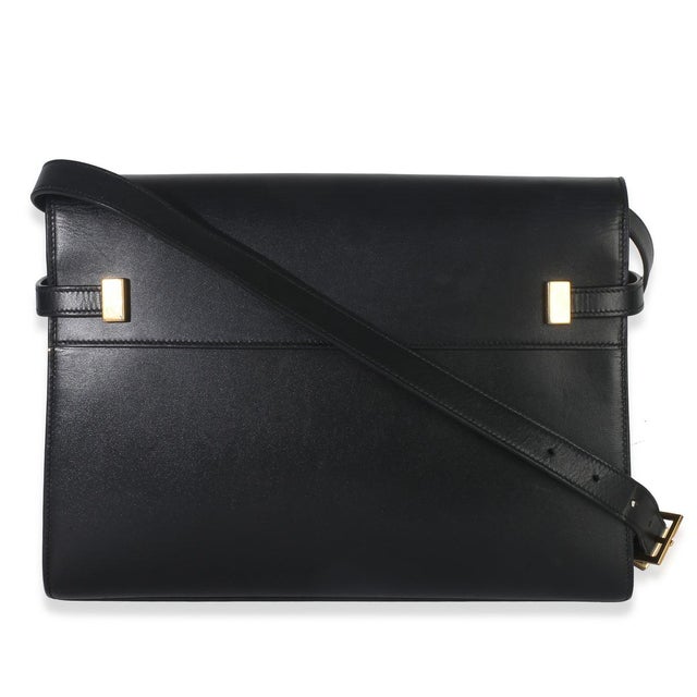 Yves Saint Laurent Black Calfskin Medium Manhattan Shoulder Bag For Sale - Image 4 of 9
