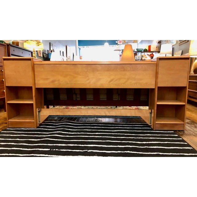 Mid Century Heywood Wakefield Full Size Headboard W Attached Nightstands Chairish