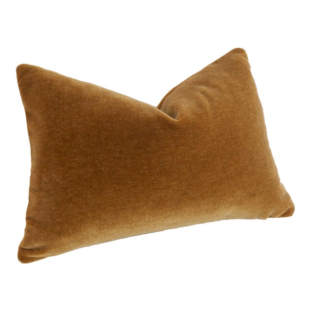 Cognac Angora Mohair Lumbar Pillow Cover Chairish