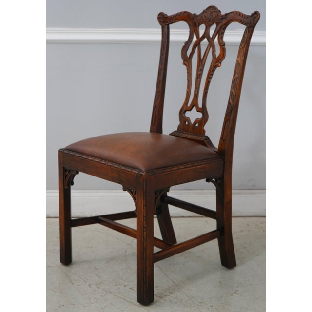 Theodore Alexander Mahogany Leather Desk & Chair For Sale - Image 12 of 18
