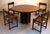 Early Oak Dining Table with Diamond-Carved Chairs by Giuseppe Rivadossi, 1979, Set of 5 For Sale - Image 9 of 9