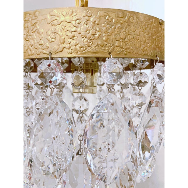 1960s Italian Brass Rim Layered Chandelier For Sale In New York - Image 6 of 9