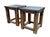 Restoration Hardware Rh Reclaimed Wood & Aged Zinc Strap Side Tables – Rustic Industrial Farmhouse Accent Tables For Sale - Image 15 of 16