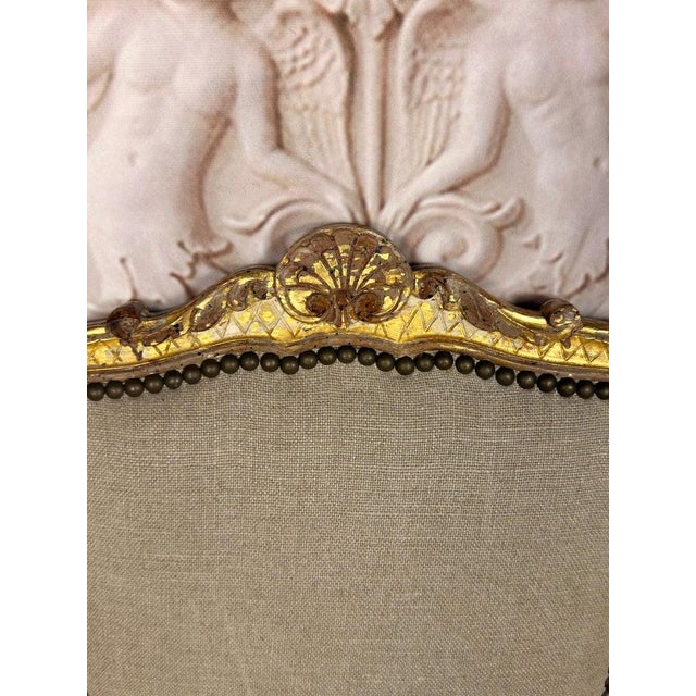 Set of 14 French Louis XV Style Gilt Dining Chairs With Linen Upholstery For Sale - Image 15 of 18