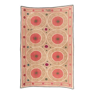 Antique Uzbek Samarkand Suzani Tapestry, 08'01 X 11'11 For Sale