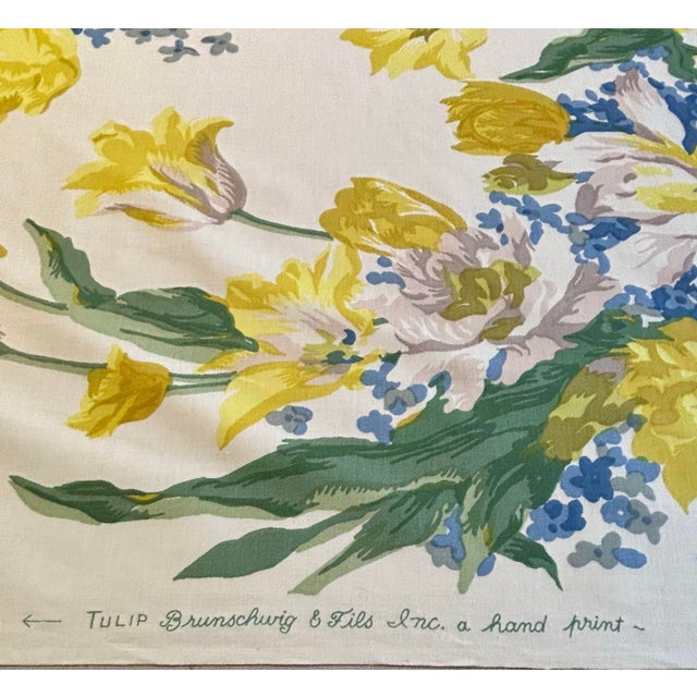 1990s 8 Yards of Brunschwig & Fils Tulip Pattern For Sale - Image 5 of 7