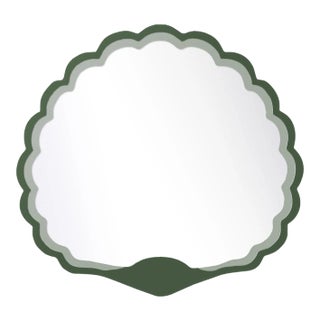 Fleur Home x Chairish Carnival Proteus Mirror in Duck Green, 36x33 For Sale