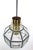 Minimalist iron and clear glass pendant light manufactured by Limburg Glashütte, Germany, circa 1960-1969. Octagonal...