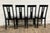 Josef Hoffmann Postmodern Black Ebonized Slot Back Dining Chairs - Set of 4 For Sale In Kansas City - Image 6 of 10