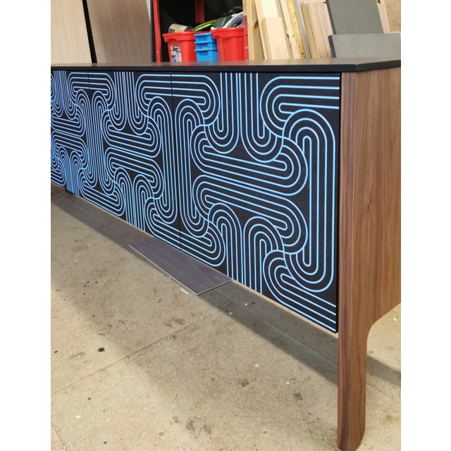 Loop Sideboard in Black and Dark Blue by Coucou Manou For Sale - Image 4 of 8