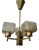 Scandinavian Modern Chandelier in Brass and Glass with Three Arms, Sweden, 1960s For Sale