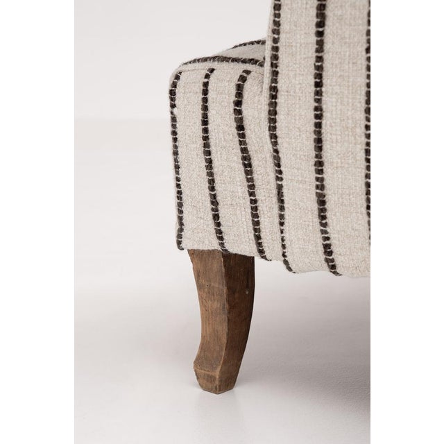 Black French Striped Bergère Armchairs, 1970s, Set of 2 For Sale - Image 8 of 11