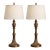 Late 20th Century Traditional Fluted Column Table Lamps With Linen Shades - a Pair For Sale