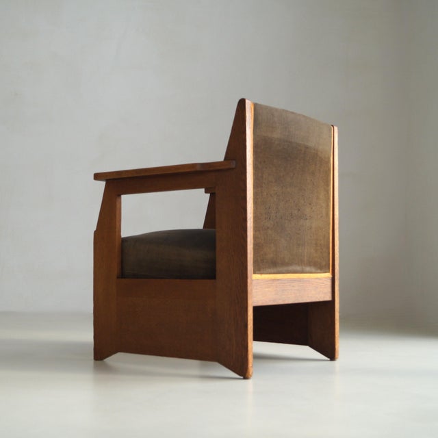 Dutch Art Deco Hague School Armchair by Hendrik Wouda for Pander, 1924 For Sale - Image 11 of 18