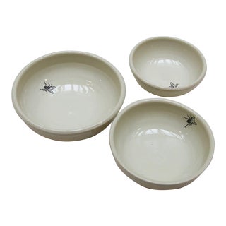 Ceramic Realist White Three Bowl Set For Sale