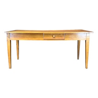 French Provincial 19th Century Farmhouse Dining Table With Two Drawers For Sale
