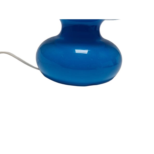 Blue Art Deco Bedside Lamp from Polam, Poland, 1960s For Sale - Image 8 of 15