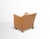 Vintage Italian Light Brown Leather Armchair, Mid-20th Century For Sale - Image 4 of 8