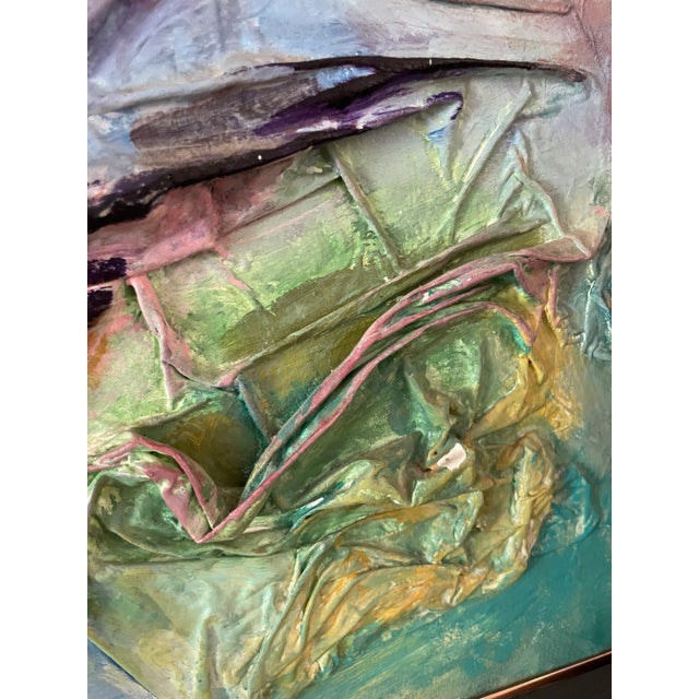 Postmodern Textile Multimedia Original Framed Painting For Sale In Los Angeles - Image 6 of 10