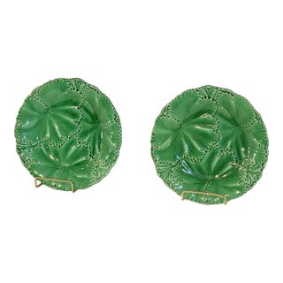 19th Century Pair of Copeland & Garrett Majolica Plates For Sale