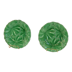 19th Century Pair of Copeland & Garrett Majolica Plates
