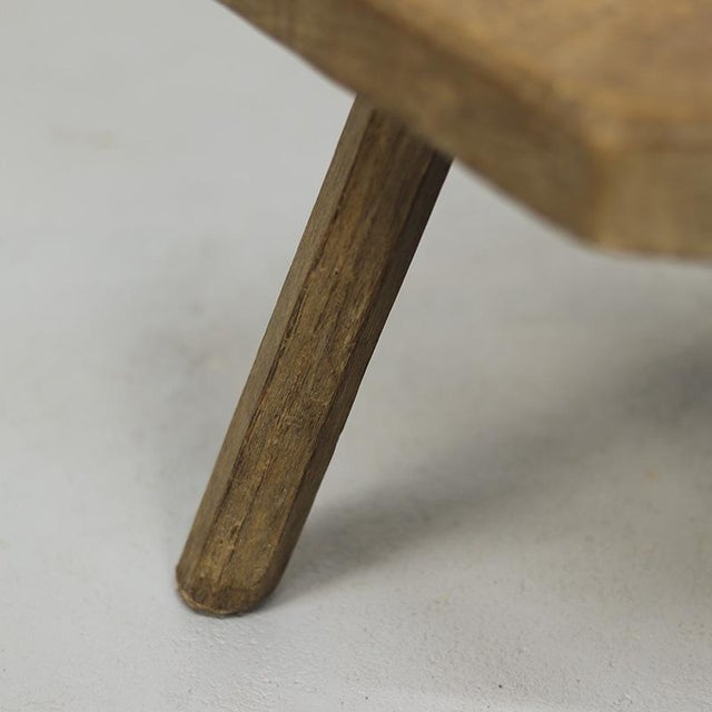 Primitive Wabi Sabi Farmhouse Stool / Side Table For Sale - Image 4 of 9