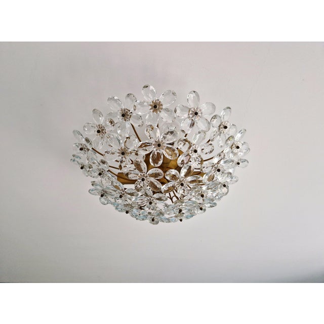 Large Italian Ceiling Light with Murano Glass Flowers, 1970s For Sale - Image 14 of 14