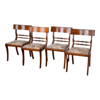 Early-20th Century Klismos Style Dining Chairs, Set of 4 For Sale