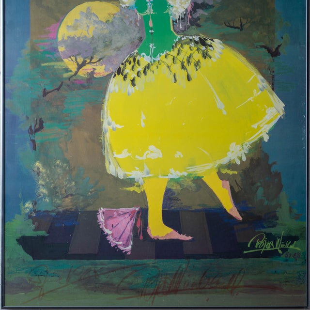 Bjorn Wiinblad Bjørn Wiinblad Royal Danish Ballet Poster, Signed, 1988 For Sale - Image 4 of 9