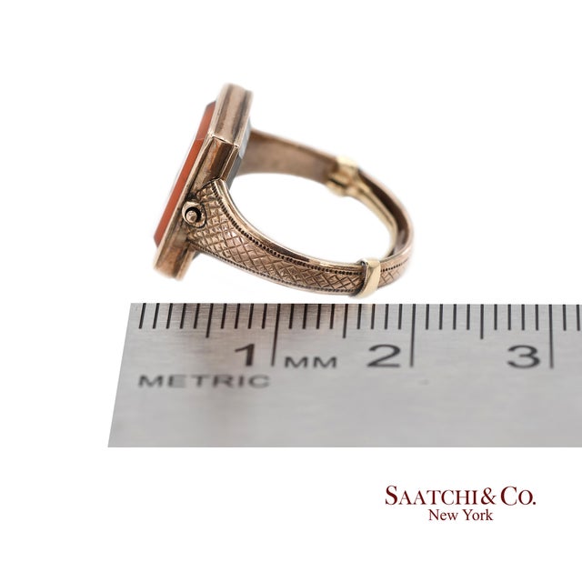 10k Yellow Gold Victorian Braided Mourning Quartz Hair Ring, Size 3.5 For Sale - Image 10 of 11