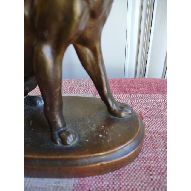 Large Antique Metal German Shepard Statue For Sale - Image 4 of 10