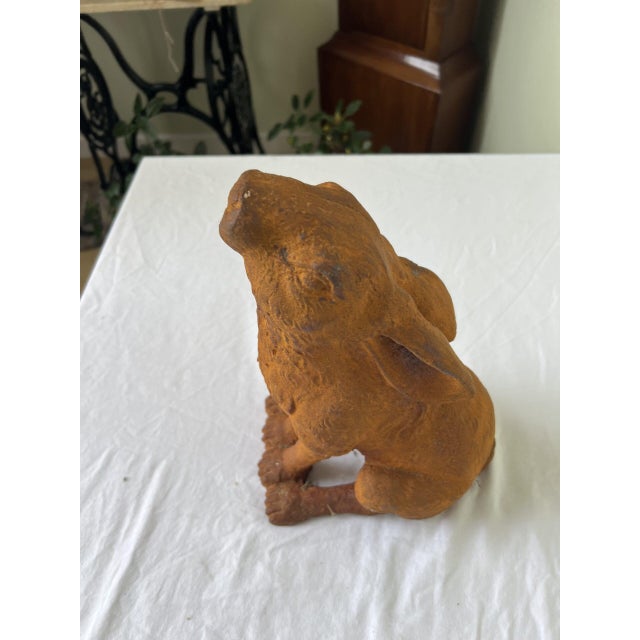 Cast Iron Sitting Hare Figure For Sale - Image 4 of 7