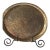 Vintage 1940s Benares Hand-Chased Heavy Gauge Brass Valet Tray With Foliage & Animal Motifs For Sale