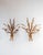 Metal Italian Gilt Metal Wall Sconces with Leaves and Ears of Wheat, 1960s, Set of 2 For Sale - Image 7 of 7