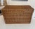 Mid-Century Modern Mid-20th Century Vintage Wicker Storage Trunk With Lift-Top Lid For Sale - Image 3 of 8