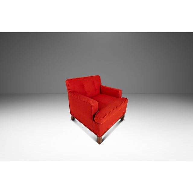 Introducing an ultra-stylish set of oversized, neoclassical revival lounge chairs crafted in the manner of T.H. Robsjohn-...