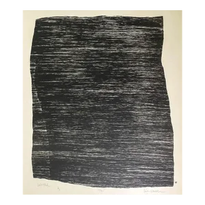 1970s Lin Warren Abstract Woodcut