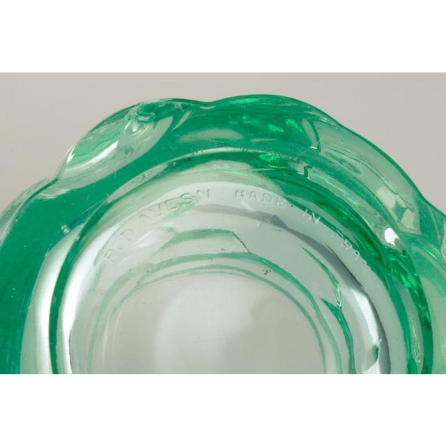 Green Art Deco Vase in Green Art Glass by Pierre Gire, 1940s For Sale - Image 8 of 9
