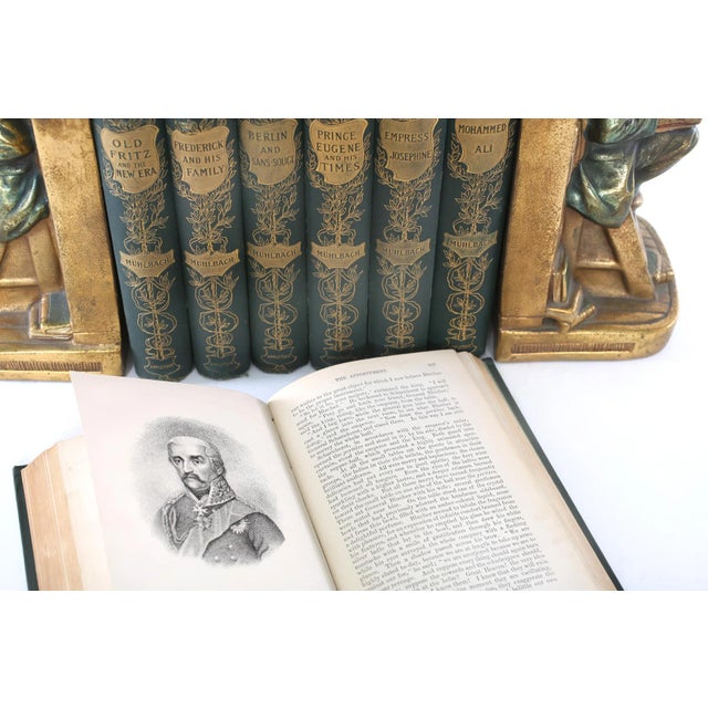 Collection Leather Bound Library Book Set - 7 Pieces For Sale - Image 9 of 11