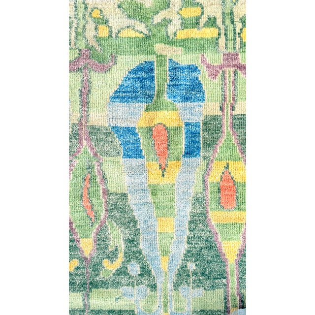 Vintage Art Deco Style Handwoven Wool Rug, Armenia, 1960s For Sale - Image 6 of 14