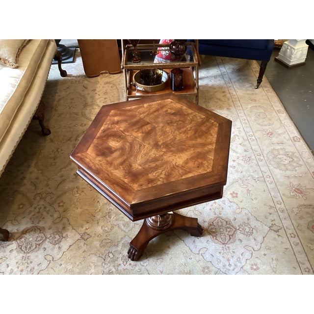 Traditional Late 20th Century CTH Sherill Occasional Antique Mahogany Octagon Table For Sale - Image 3 of 9