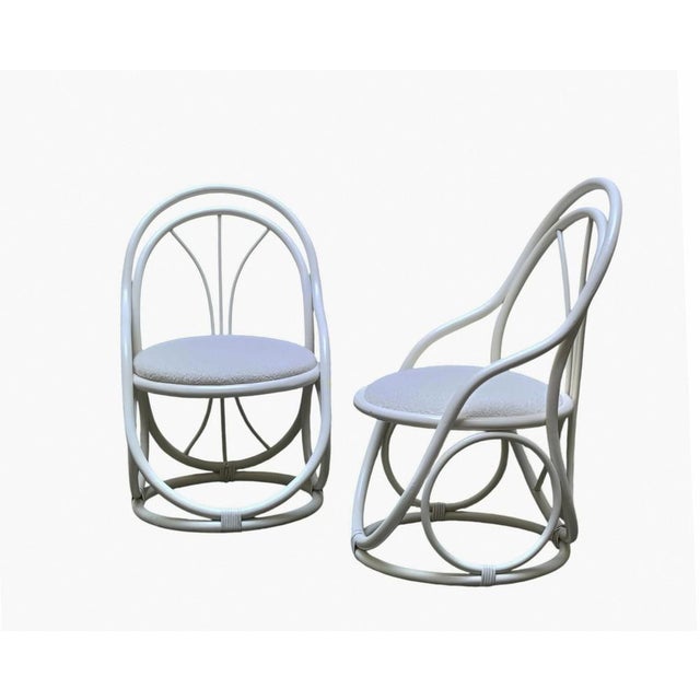 White White Lacquered Wood and Fabric Armchair, Italy, 1960s For Sale - Image 8 of 9