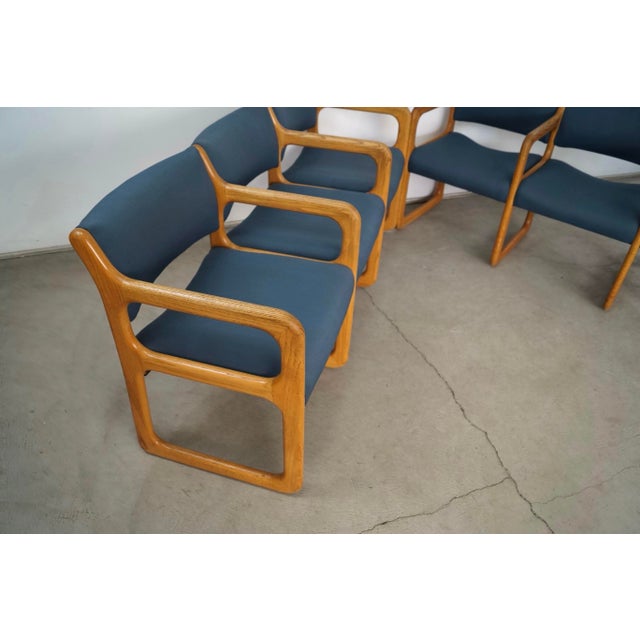 1970’s Mid-Century Modern Tandem Seating Waiting Room Chairs Benches - A Pair For Sale - Image 9 of 12