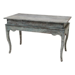 Blue-Painted Pétrin Table, 19th Century For Sale