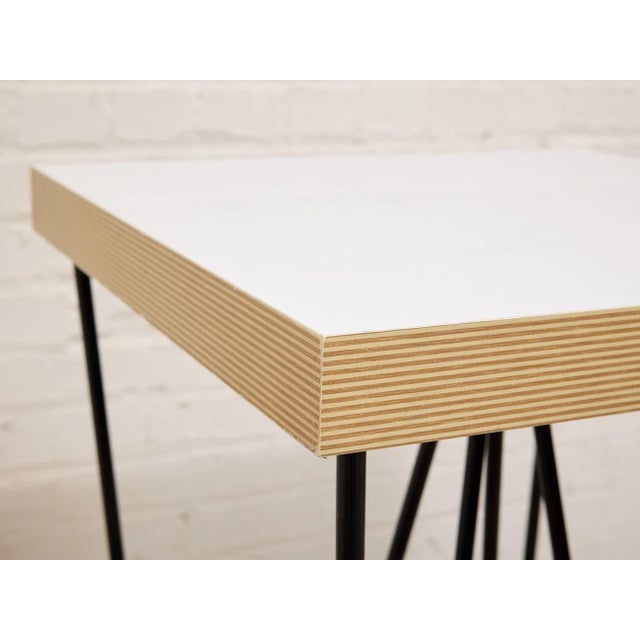 Wood Mid 20th Century Tall Hairpin Leg Table For Sale - Image 7 of 10