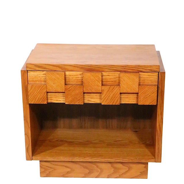 Pair Brutalist Staccato Night Table by the Lane Furniture Company C1960/70's For Sale In New York - Image 6 of 18