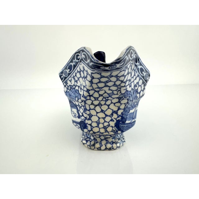 Late 19th Century Antique Late 19th Century English Adams Blue and White Transferware Gravy Boat For Sale - Image 5 of 12