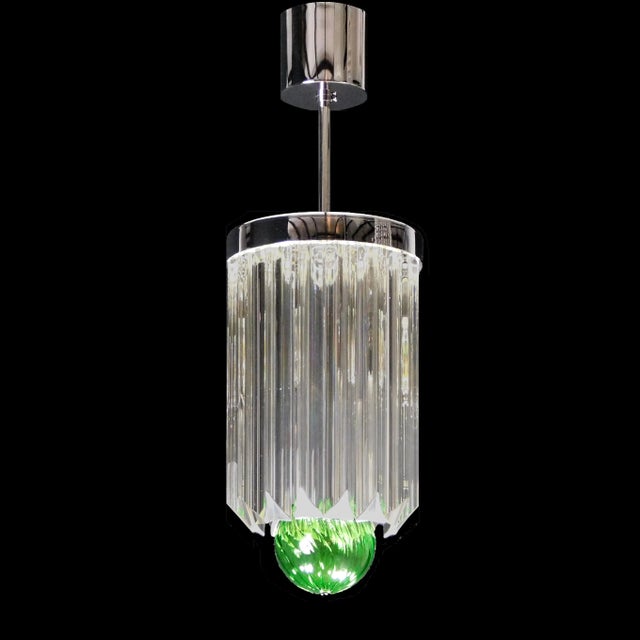 Green Vintage Murano Pendant Lamp, 1972 For Sale - Image 8 of 8